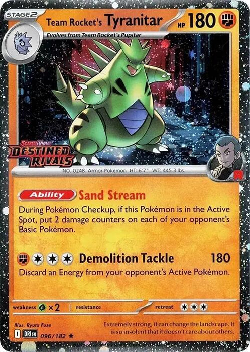 Team Rocket's Tyranitar (Prerelease) - 96/182