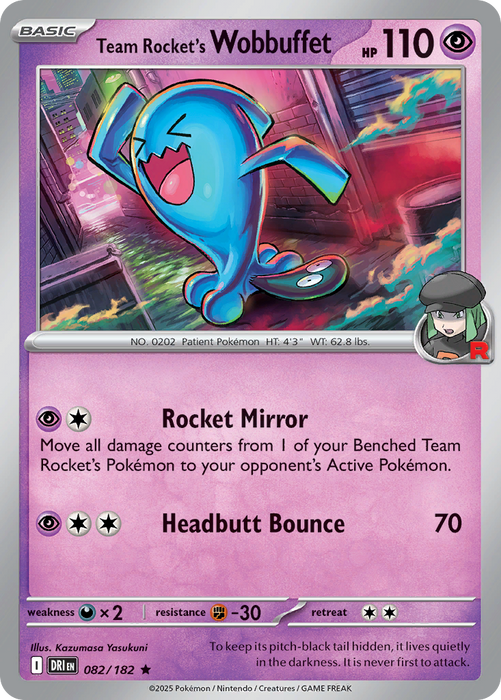 Team Rocket's Wobbuffet - 82/182