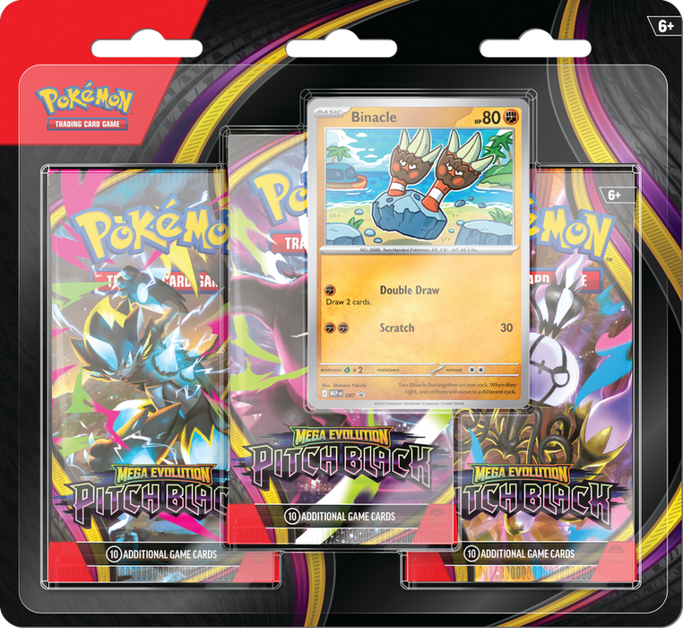 Pokemon TCG: Mega Evolution - Pitch Black - 3-Pack Blister (Pre-Order July 17)
