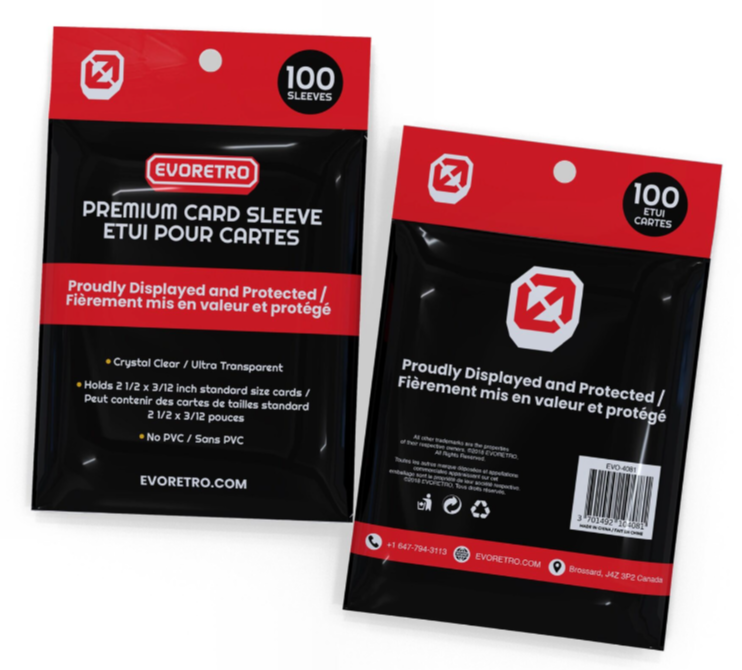 EVORETRO - Penny Sleeves 2-1/2" x 3-1/2" - 100ct